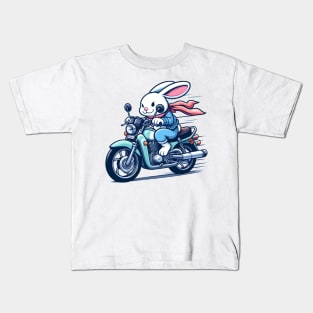 Biking rabbit Kids T-Shirt